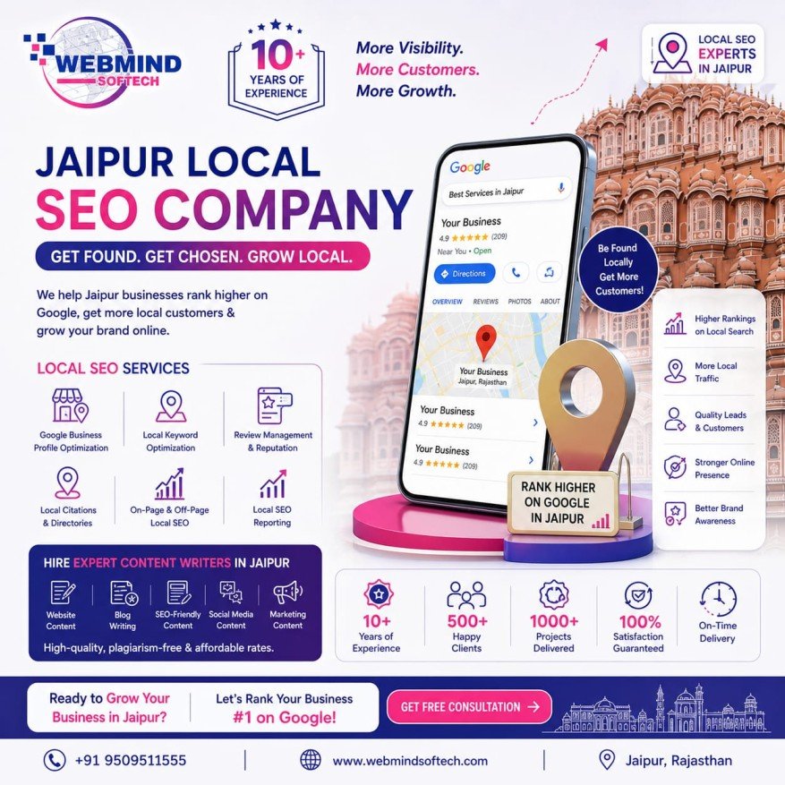 SEO Services in Jaipur: Why Webmind Softech is a Trusted Name